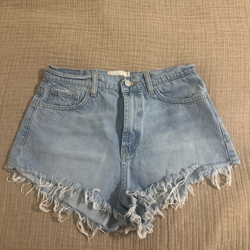 BDG Blue Jean Shorts Vintage-Inspired Frayed Hem
